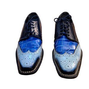 Men's Size 10 Fortune from Liberty Wing Tip Leather Oxfords Lace Ups